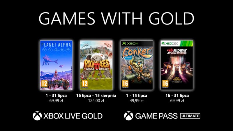 Gry w XBOX Live Gold