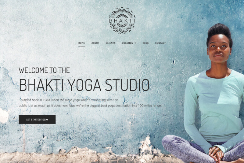 Szablon WordPress Bhakti Yoga Studio