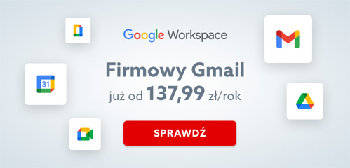 Firmowy Gmail już od 137,99 zł za rok